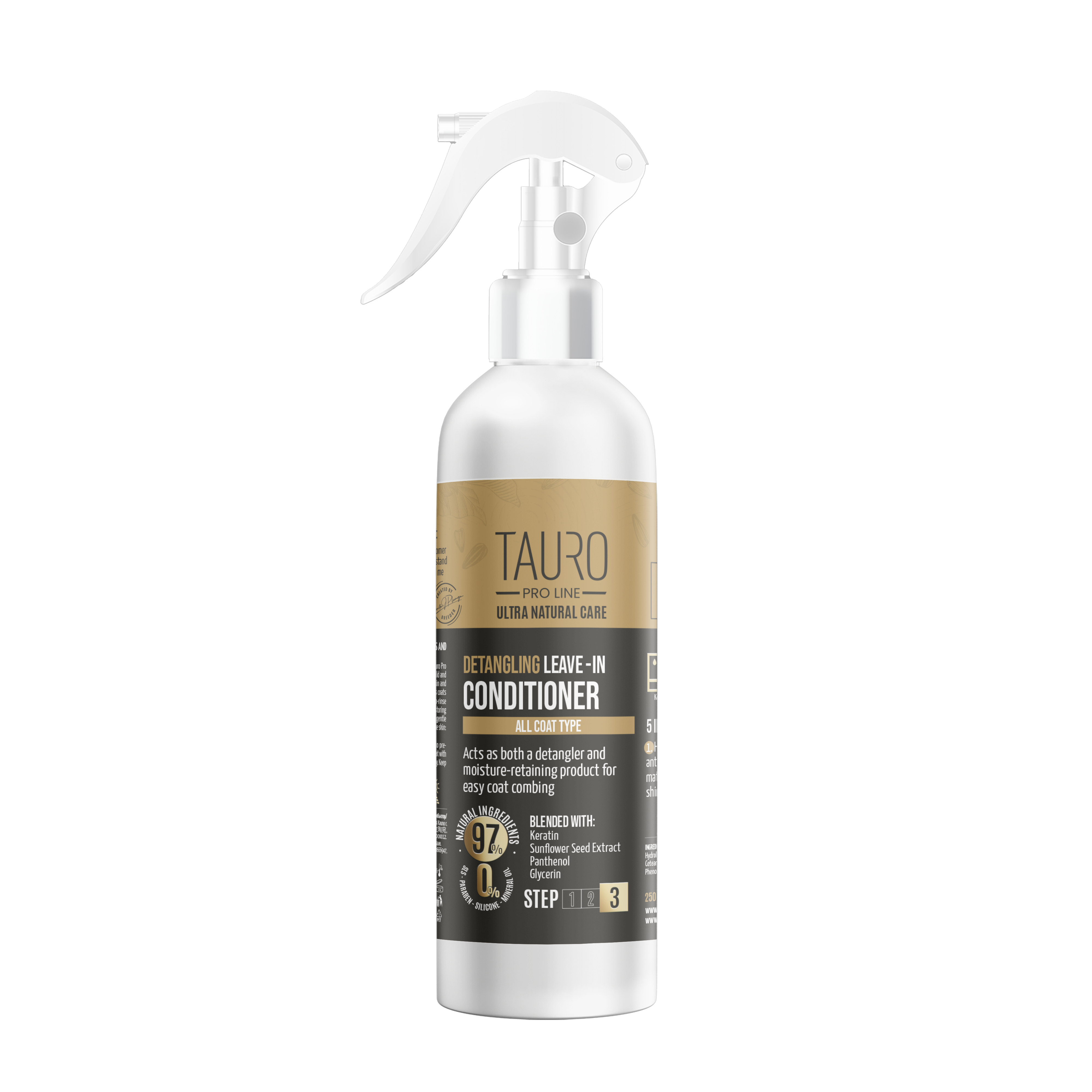 TAURO PRO LINE Ultra Natural Care Detangling Leave-In Conditioner, detangling leave-in conditioner  for dogs and cats coat