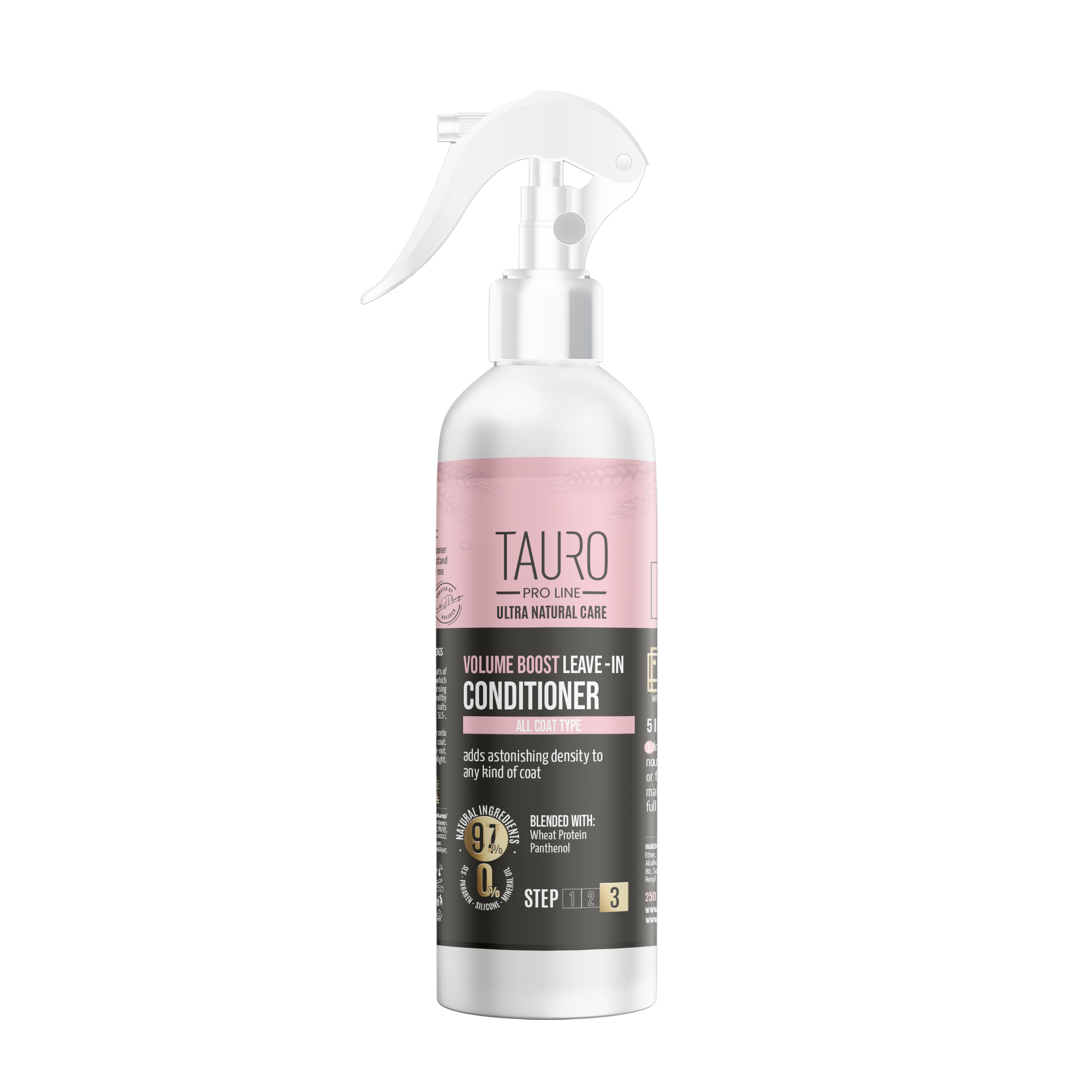 TAURO PRO LINE Ultra Natural Care Volume Boost Leave - In Conditioner, spray volume boost leave-in conditioner for dogs and cats coat