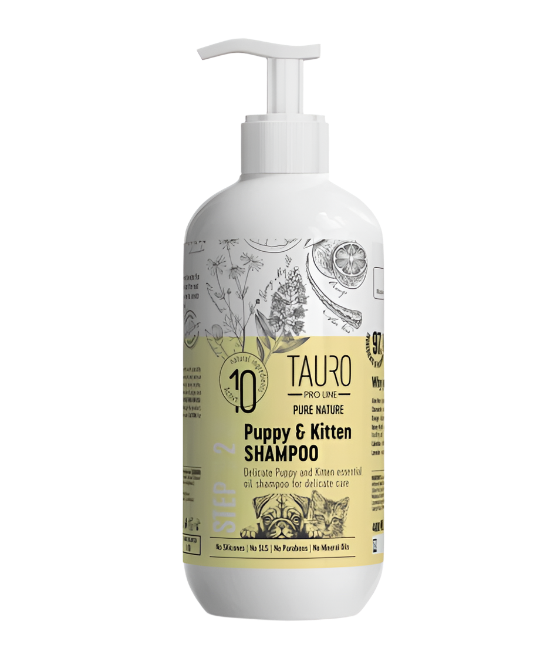 Tauro Pro Line Pure Nature Delicate Puppy & Kitten, gentle coat shampoo for puppies and kittens