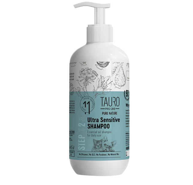 Tauro Pro Line Pure Nature Ultra Sensitive, coat shampoo for dogs and cats with sensitive skin