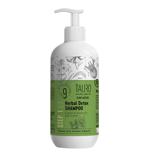 Tauro Pro Line Pure Nature Herbal Detox, deep cleaning shampoo for dogs and cats coat