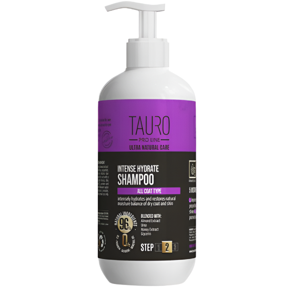 TAURO PRO LINE Ultra Natural Care Intense Hydrate Shampoo, intense hydrate shampoo for dogs and cats skin and coat