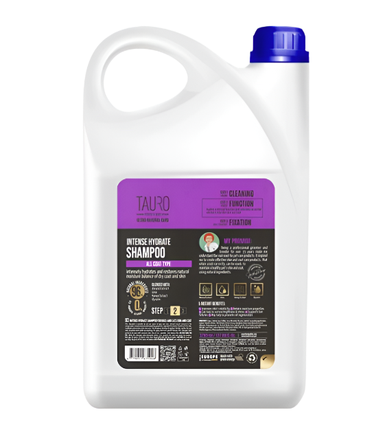 TAURO PRO LINE Ultra Natural Care Intense Hydrate Shampoo, intense hydrate shampoo for dogs and cats skin and coat