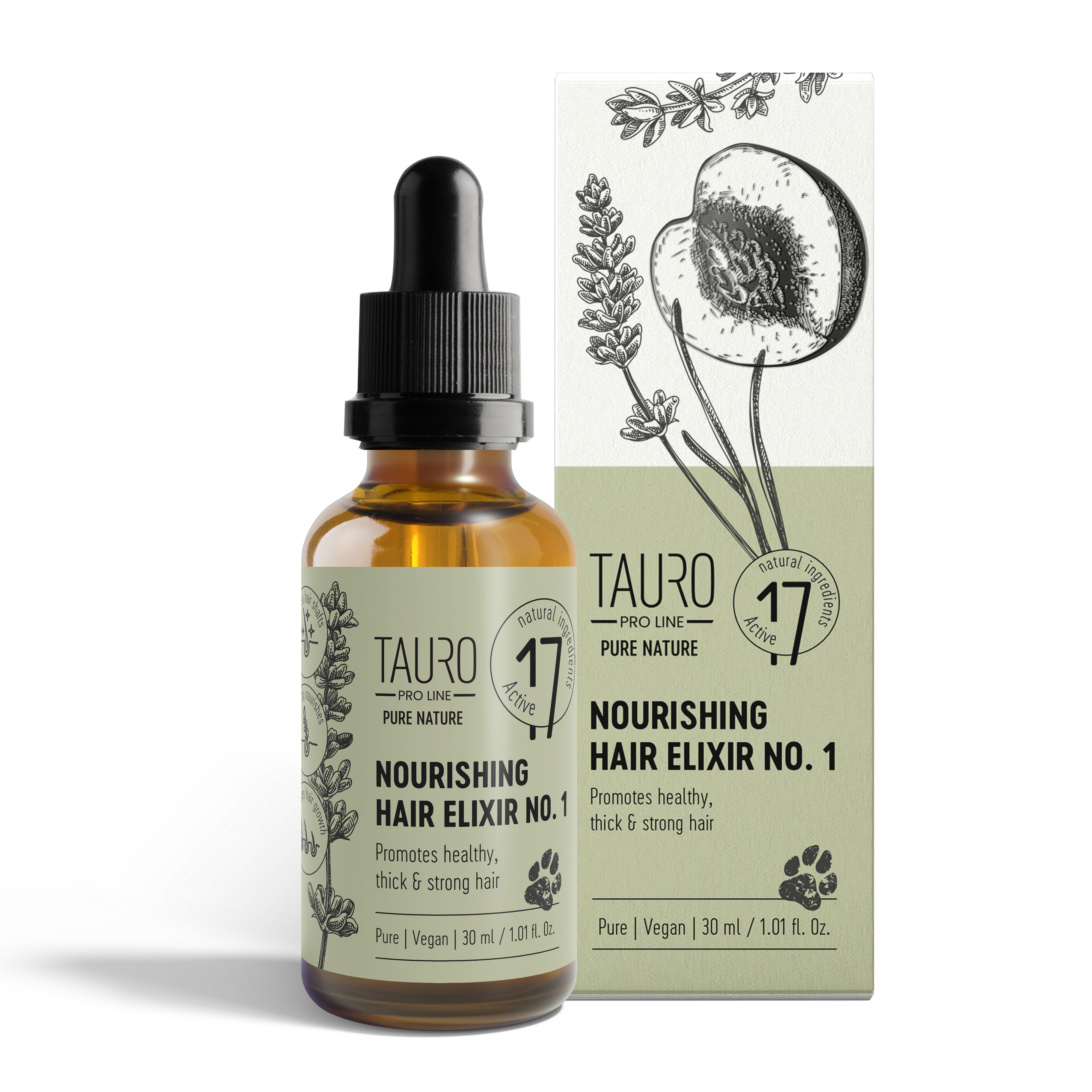 TAURO PRO LINE Pure Nature Nourishing Elixir No. 1, for dogs and cats coat care
