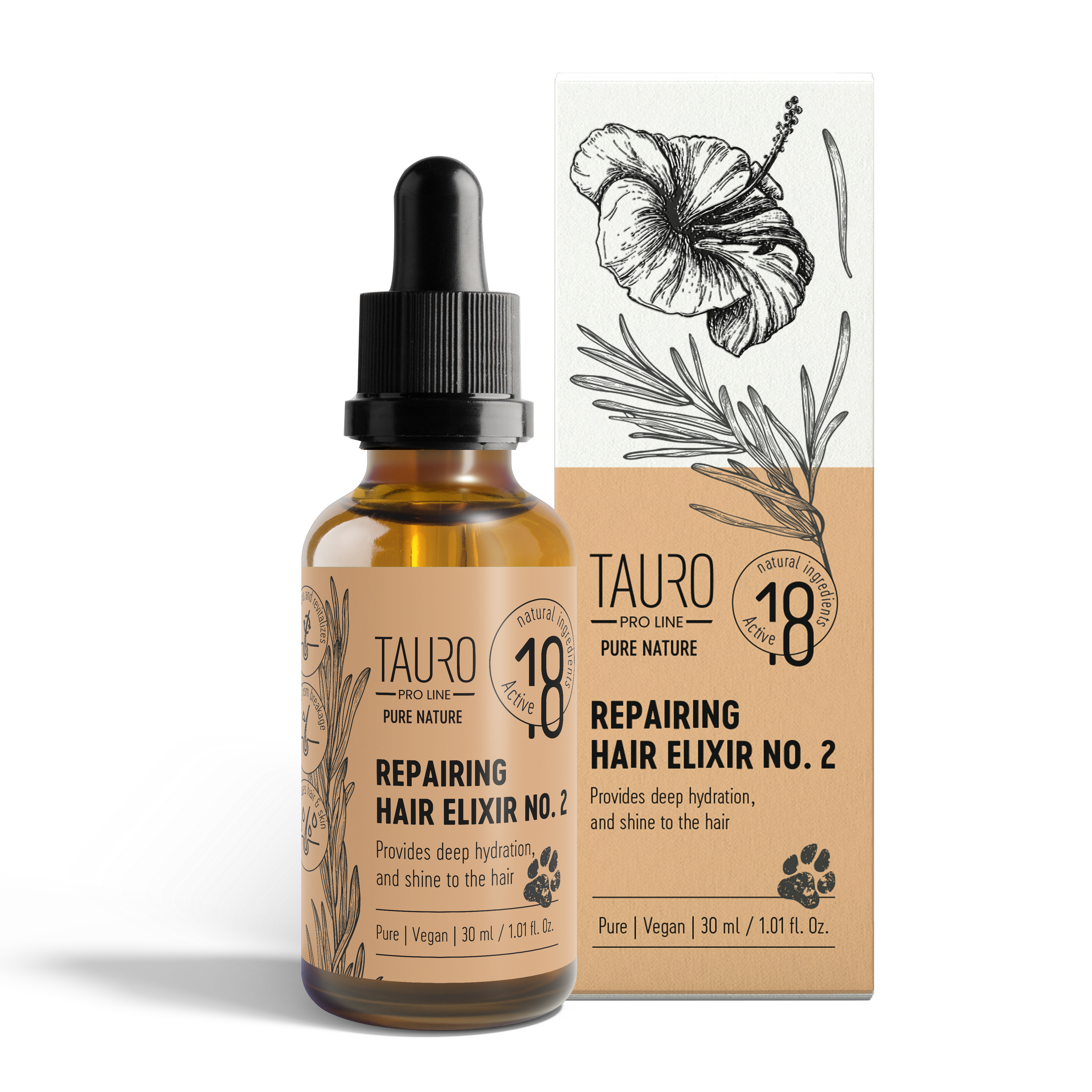 TAURO PRO LINE Pure Nature Repairing Elixir No. 2, for dogs and cats coat repairing