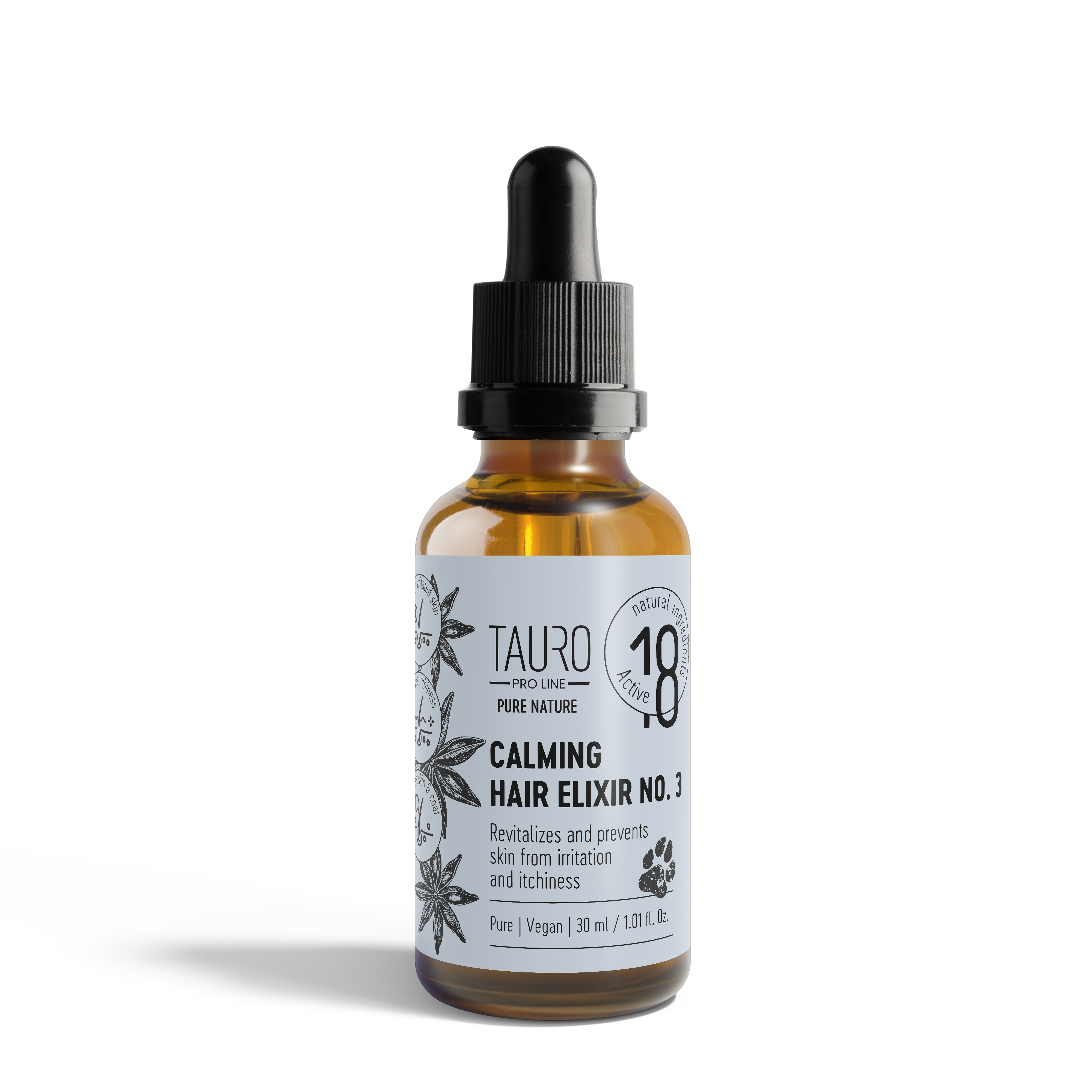 TAURO PRO LINE Pure Nature Calming Elixir No. 3, for calming dogs and cats coat and skin