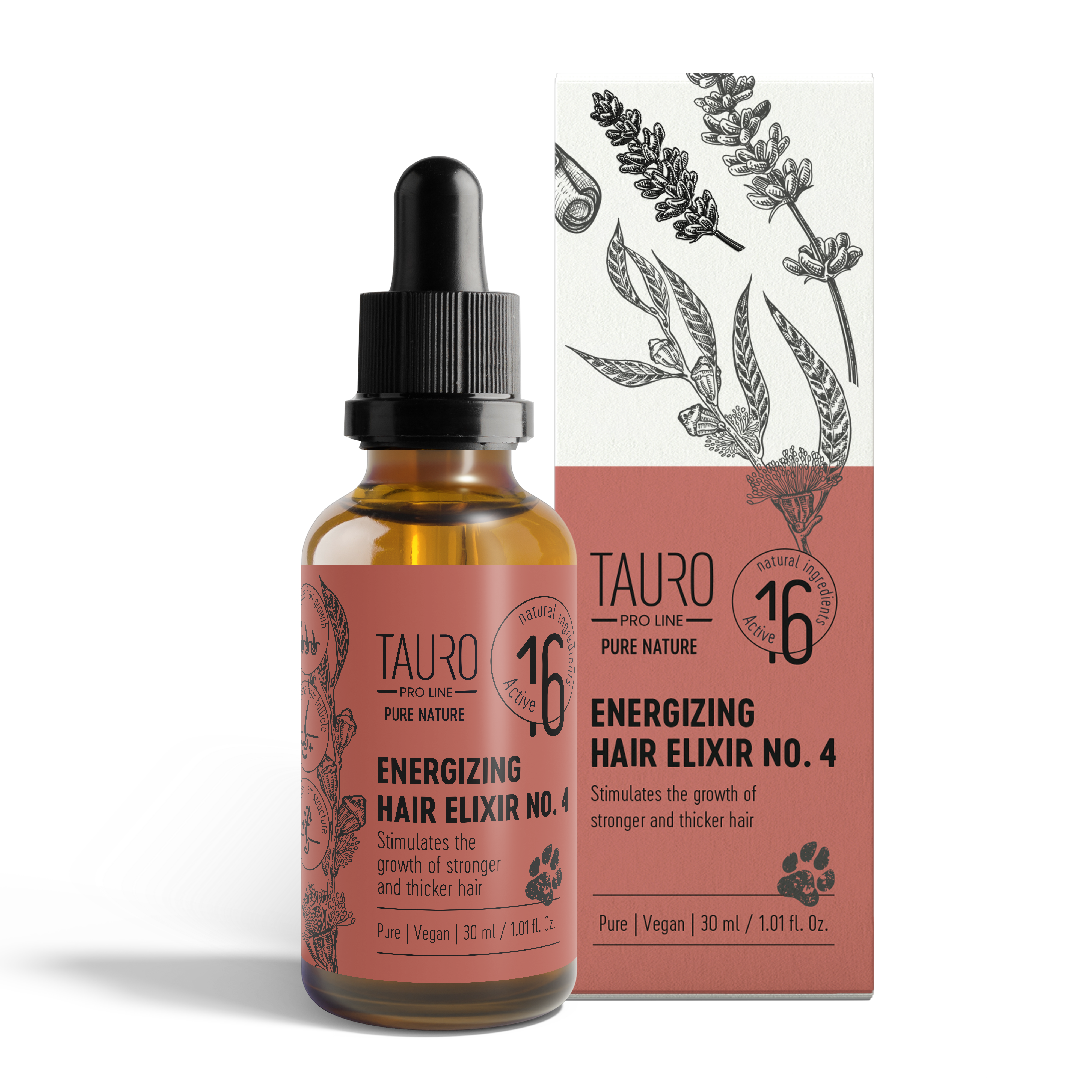 TAURO PRO LINE Pure Energizing Elixir No. 4, to stimulate coat growth for dogs and cats