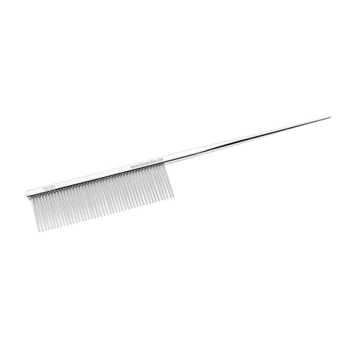 Comb TAURO PRO LINE, metallic, with tail
